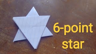 6  point star  make paper six point ninja star  origami ninja star [upl. by Ijneb]