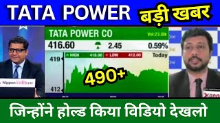 TATA POWER share latest news today Tata Power share news today Target price share analysis [upl. by Feerahs]