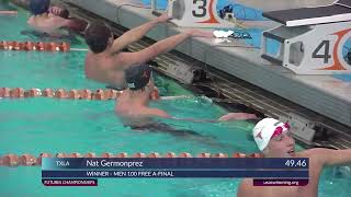 Mens 100 Freestyle A Final  2024 FUTURES CHAMPIONSHIPS SERIES  AUSTIN TX [upl. by Aeynod]