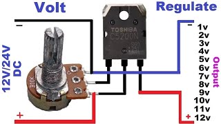 Convert 12v DC to 1v2v3v4v5v6v7v8v9v10v11v12v DC DC Voltage Regulator Circuit [upl. by Burkhart530]