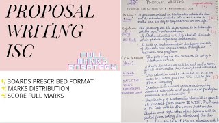 Proposal Writing  ISC English Class XI and XII  CISCE prescribed formatFull marks strategy2021 [upl. by Lavona144]