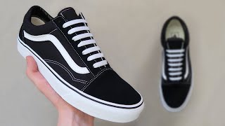 HOW TO BAR LACE VANS OLD SKOOLS 👟🔥 [upl. by Nefen342]