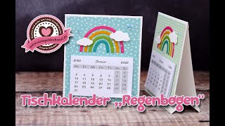 Tutorial Tischkalender quotRegenbogenquot mit Stampin Up [upl. by Ierdna364]