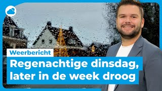 Weerbericht regenachtige dinsdag later in de week droog [upl. by Judus]