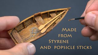 I Made a BOAT From Styrene amp Popsicle sticks [upl. by Varini217]