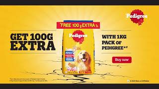 Now 100g FREE with 1kg packs of Pedigree  Pedigree India [upl. by Langley]