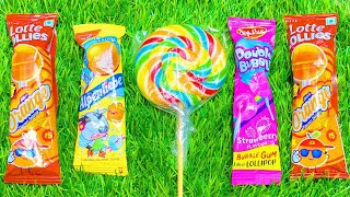 Unboxing GIANT Rainbow Lollipop Candy with yummy Sweets Cutting Satisfying video [upl. by Shurlock]