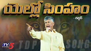 Yellow Singam  TDP NEW SONG 2024  Chandrababu  Nalgonda Gaddar Narsanna  TV5 News [upl. by Elletsirk]