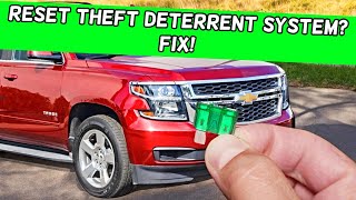 How To Reset Anti Theft Deterrent System Chevrolet Tahoe Chevy Suburban 2014 2015 2016 2017 2018 201 [upl. by Darrell979]