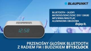 Głośnik przenośny z Bluetooth BLAUPUNKT BT15CLOCK [upl. by Aniratak]