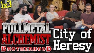 Fullmetal Alcemistquot Brotherhood  1x3 City of Heresy  Group Reaction [upl. by Valenka342]