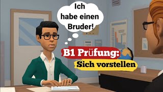 Prüfung B1 mündlich Deutsch  Sich vorstellen  sprechen Teil 1 [upl. by Nsaj]