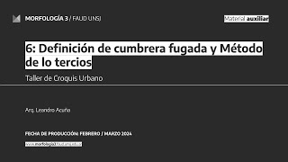 TCU  Definición de cumbrera fugada  Método de lo tercios  6°paso [upl. by Grefer]