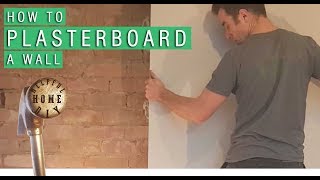 How to plasterboard a wall  DIY Step by Step Guide [upl. by Ankney]