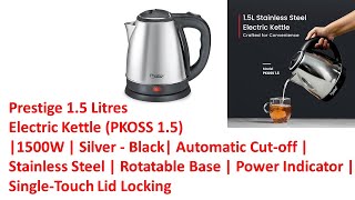 Prestige 15 Litres Electric Kettle  1500W  Automatic Cutoff  Power Indicator by Tech Channel [upl. by Ah520]