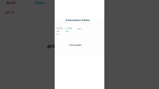 Chemistry SelfIonization autoionization of Water chemicalreactions chemistry chemistrynotes [upl. by Emelia]