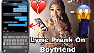 SONG LYRIC PRANK ON BOYFRIEND LEADS TO REAL BREAK UP [upl. by Rycca]