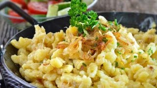 RECETA DE PASTA ALEMANA CON QUESO KÄSESPÄTZLE [upl. by Attennaj]