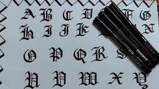 Black Letter Calligraphy calligraphy letters azcalligraphytutorial for beginners [upl. by Constancia]