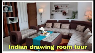 Indian drawing room tour  decoration ideas [upl. by Haronid]