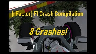 rFactor F1 Crash Compilation 3 [upl. by Noiramaj]