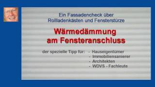 Sanierung Rolladenkasten Wärmedämmung Fensteranschluss [upl. by Ahsaten369]