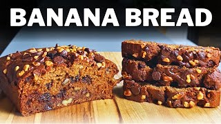 Easy BANANA BREAD Recipe » A Healthier Way to Make Delicious Banana Bread [upl. by Mady]