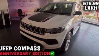 JEEP COMPASS SPORT BASE MODEL में लग गया TOP का तड़का👌🏼ANNIVERSARY PACK 41000 [upl. by Anaujnas]