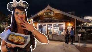 Disney Springs BEST Snack 🌭 BB Wolfs food review 2024 [upl. by Wolcott540]