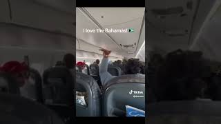 Bahamian flight turns into a mini concert [upl. by Ydnolem5]