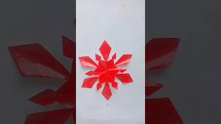 How to make easy paper Snowflake ShortsSnowflakeCraftcreativeartytPapercrafts [upl. by Edi]