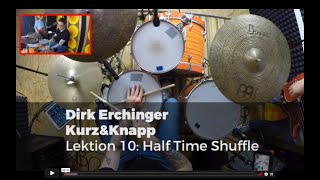 Half Time Shuffle  Kurz amp Knapp  Drumtrainer Online [upl. by Anitreb]