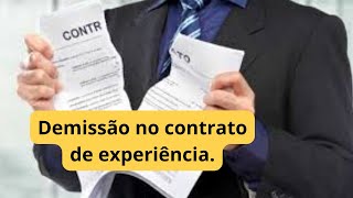 COMO CALCULAR A RESCISÃO DO PEDIDO DE DEMISSÃO DO CONTRATO DE EXPERIÊNCIA [upl. by Nomal245]