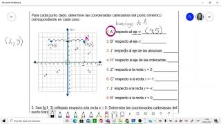 Puntos homólogos bajo simetría axal o reflexiones [upl. by Ronica]