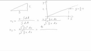 Mechanik Schwerpunktberechnung Dreieck über Integration [upl. by Einwahr715]