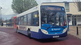 Ride on Video of tired Stagecoach rawmarsh MAN Enviro 300 22771 OU58 GKO to wath bus station [upl. by Zoes]