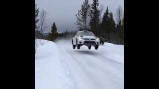 Jari Matti Latvala testing for WRC Sweden 2014 VW Polo R WRC [upl. by Eintirb]