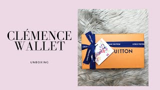 UNBOXING LOUIS VUITTON CLEMENCE WALLET [upl. by Ecylahs]