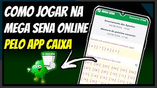 Como jogar na mega sena online pelo aplicativo da caixa [upl. by Adrian187]