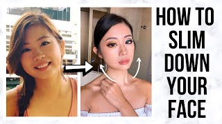 HOW TO SLIM DOWN YOUR FACE include 7 Effective Face Exercises  Emi [upl. by Ahcsat]