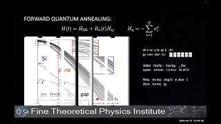 Alex Kamenev  Quantum annealing and many body localization 021224 [upl. by Oeht]