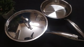 Bergner tripro Triply cookware reviewunboxing in tamil amazonhaul Fry pan Saute pan review [upl. by Acemaj959]