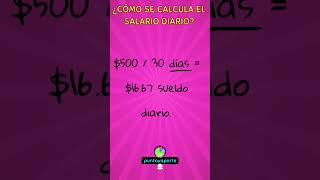 quot¡Descubre Cómo Calcular Tu Sueldo Diario de Forma Rápida y Sencilla 💰 [upl. by Tamara234]