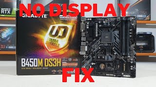 B450M DS3H Motherboard AMD Series No Signal FIX [upl. by Punke994]