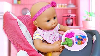 Baby Annabell doll goes shopping at the store Potty training for dolls New toys for the baby doll [upl. by Selassie]