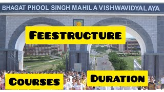 Bhagat Phool Singh Mahila Vishwavidyalaya – BPSMV Fees Structure And Courses 202223 [upl. by Houlberg]