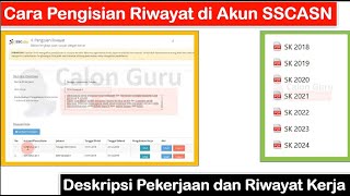 Cara Pengisian Riwayat Pekerjaan di Akun SSCASN Deskripsi Pekerjaan dan Riwayat Kerja Tenaga Honorer [upl. by Melliw]