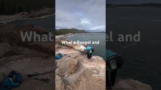 What a Rappel and Climb👍😇🙏❤️ acadianationalpark rappelling climbing [upl. by Olra]