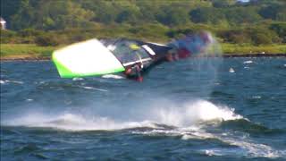 Nick van Ingen sunset windsurfing freestyle session 2018 [upl. by Anilat]