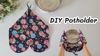 DIY Oven Gloves single and Double oven mitts sewing for potholder oven two hands sewing project [upl. by Naivat]